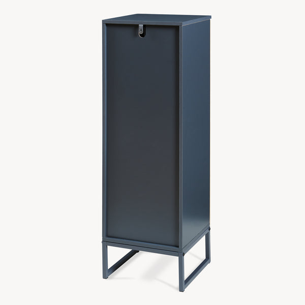 Armoire de salle de bain Svanes 90x30x30 cm Gris foncé/Naturel [en.casa]