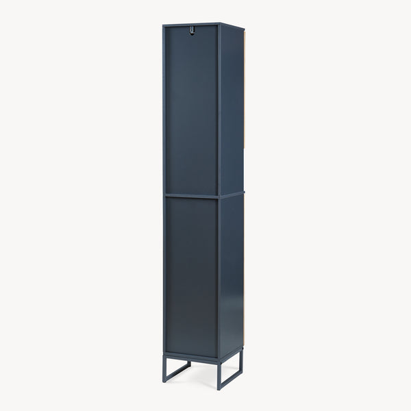 Colonne de salle de bain Svanes 170 x 30 x 30 cm gris foncé naturel [en.casa]