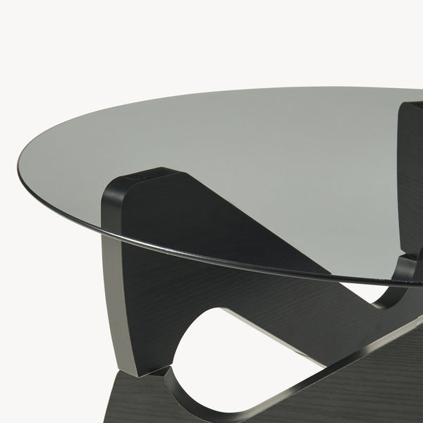 Table basse Reypio Ø70 x 35 cm noir / gris [en.casa]