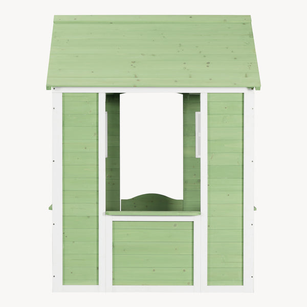 Maisonnette de jeu pour enfants Kuoldsvin bois de pin 44 x 107 x 90 cm vert blanc [en.casa]