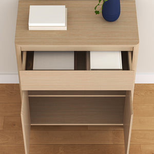Armoire d'appoint Takranmaa 88x79x39 cm aspect chêne [en.casa]