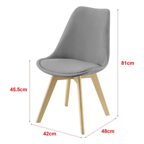 Set de 6 chaises Fredrikstad 81x42 cm en différentes couleurs en.casa