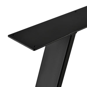 Set de 2 Pieds de Table Métal Noir ou Gris Acier Plusieurs Tailles [en.casa]