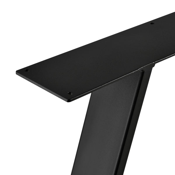 Set de 2 Pieds de Table Métal Noir ou Gris Acier Plusieurs Tailles [en.casa]