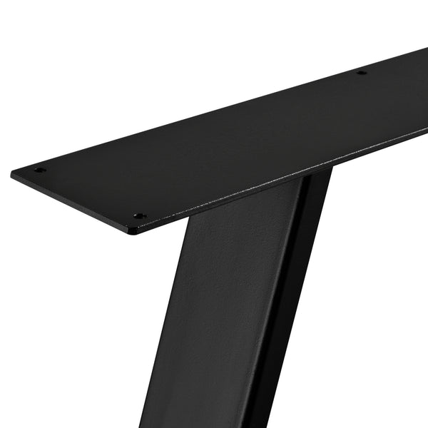 Set de 2 Pieds de Table Métal Noir ou Gris Acier Plusieurs Tailles [en.casa]