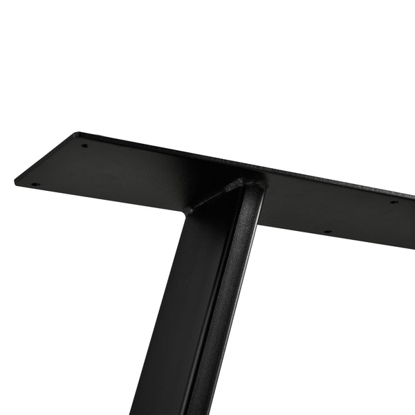 Set de 2 Pieds de Table Métal Noir ou Gris Acier Plusieurs Tailles [en.casa]
