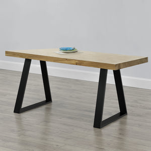 Set de 2 Pieds de Table Métal Noir ou Gris Acier Plusieurs Tailles [en.casa]