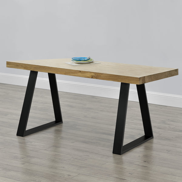 Set de 2 Pieds de Table Métal Noir ou Gris Acier Plusieurs Tailles [en.casa]