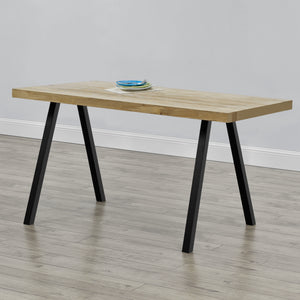 Set de 2 Pieds de Table Métal Noir ou Gris Acier Plusieurs Tailles [en.casa]