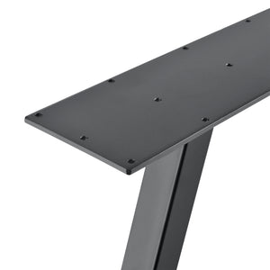 Set de 2 Pieds de Table Métal Noir ou Gris Acier Plusieurs Tailles [en.casa]