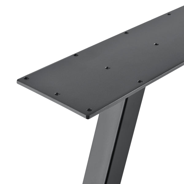 Set de 2 Pieds de Table Métal Noir ou Gris Acier Plusieurs Tailles [en.casa]