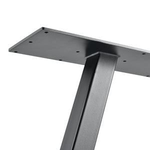 Set de 2 Pieds de Table Métal Noir ou Gris Acier Plusieurs Tailles [en.casa]