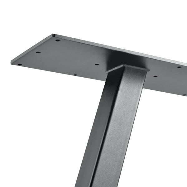 Set de 2 Pieds de Table Métal Noir ou Gris Acier Plusieurs Tailles [en.casa]
