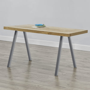 Set de 2 Pieds de Table Métal Noir ou Gris Acier Plusieurs Tailles [en.casa]