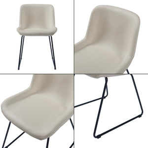 Chaise de salle à manger Kannus Lot de 2 Beige [en.casa]