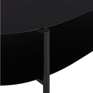 Table basse Enebakk 112x62x40,5cm Noir, mat [en.casa]