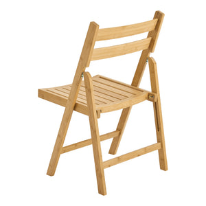 Lot de 2 chaises pliantes Gran bambou 78 x 45 x 40 cm naturel [en.casa]