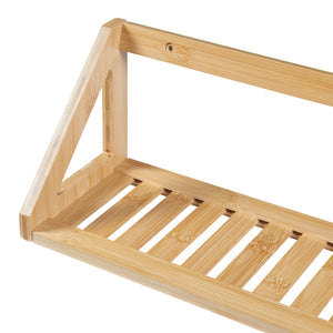 Ensemble d'étagères murales Gjerdrum lot de 2 43x15x15cm Bambou [en.casa]