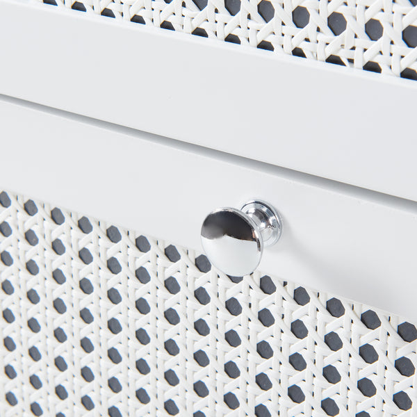 Armoire à linge Karlsøy 90x38x40cm Blanc [en.casa]