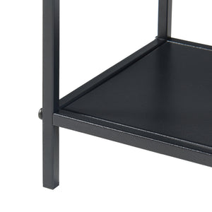Table console Beesel métal 66 x 60 x 20 cm noir [en.casa]