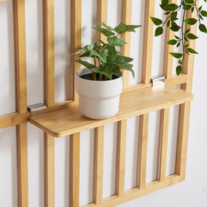 Étagère murale Røst bambou 120 x 80 x 13 cm naturel [en.casa]