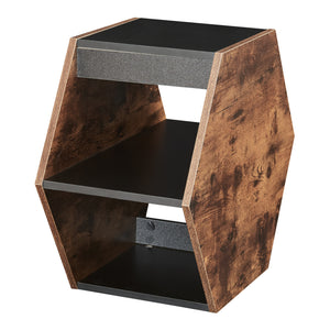 Ensemble de tables basses Molde 2 pièces Noir/Aspect noyer [en.casa]