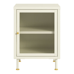 Armoire d'appoint Lindau 56 x 40 x 40 cm blanc crème [en.casa]