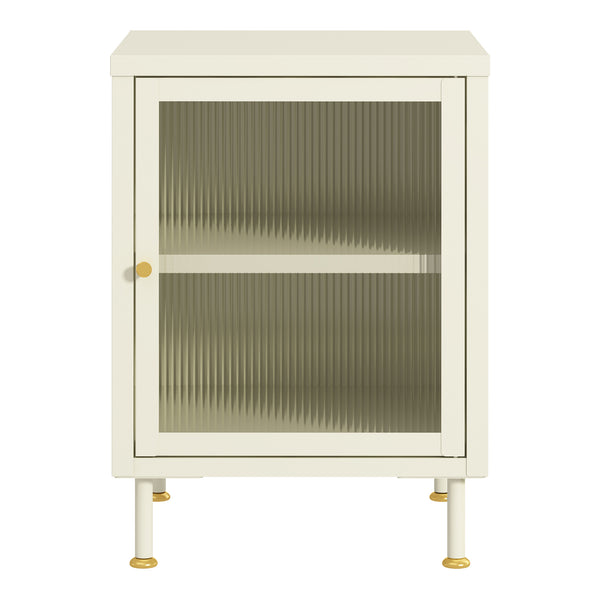 Armoire d'appoint Lindau 56 x 40 x 40 cm blanc crème [en.casa]
