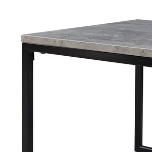Table d'appoint Hyllestad lot de 2 Noir/effet béton [en.casa]