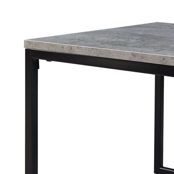Table d'appoint Hyllestad lot de 2 Noir/effet béton [en.casa]