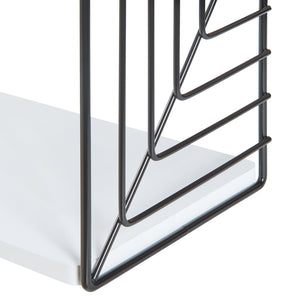 Étagère murale Moss 39x18x23 cm Noir/Blanc [en.casa]