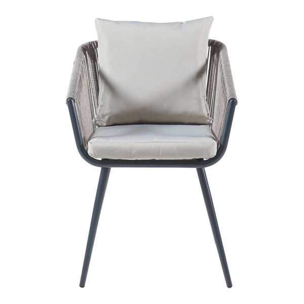 Ensemble de mobilier de jardin Abriola 3 pièces Gris [casa.pro]