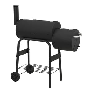 Grill-fumeur Arielli 115x110x64cm Noir [casa.pro]
