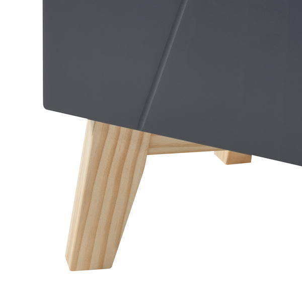 Armoire haute Overath 160x30x30cm Gris [en.casa]