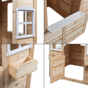 Cabane de jardin Acciano pour enfants 131 x 113 x 97 cm sapin casa.pro