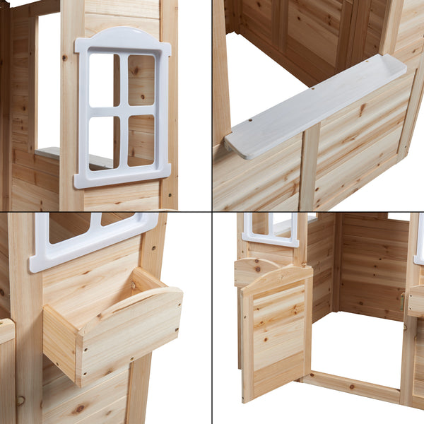 Cabane de jardin Acciano pour enfants 131 x 113 x 97 cm sapin casa.pro