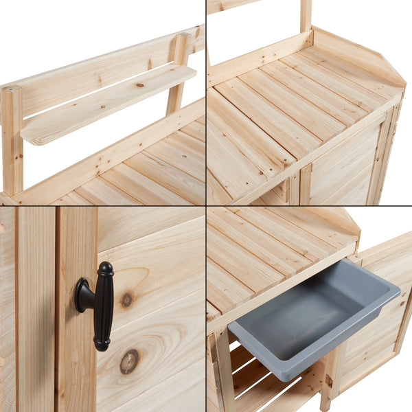 Table de plantation Alessano en bois de sapin [casa.pro]