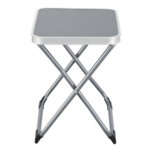 Tabouret et table de camping 2 en 1 Barete 47 x 47 x 37 cm gris [en.casa]