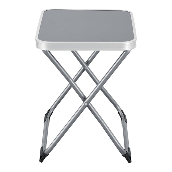 Tabouret et table de camping 2 en 1 Barete 47 x 47 x 37 cm gris [en.casa]