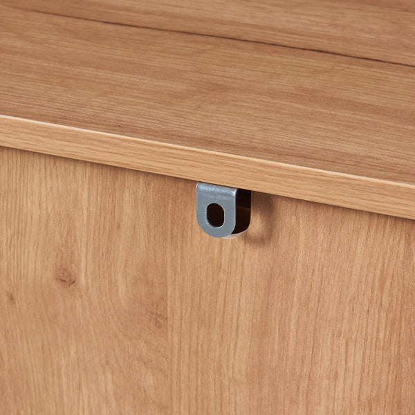 Buffet Varkaus MDF 75 x 140 x 40 cm effet chêne [en.casa]