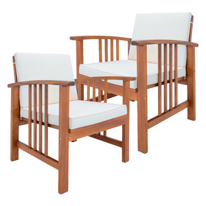 Ensemble de mobilier de jardin Brissogne 4 pièces en bois d'acacia certifié FSC® [en.casa]