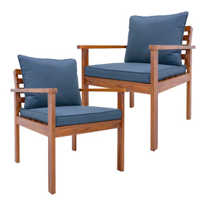 Ensemble de meubles de jardin Brittoli 4 pièces en bois d'acacia certifié FSC® [en.casa]