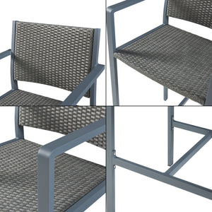 Lot de 2 tabourets de bar pour extérieur Avise hauteur d'assise 75 cm anthracite gris foncé casa.pro
