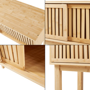 Table console Ørland bambou 110 x 39 x 81 cm naturel [en.casa]