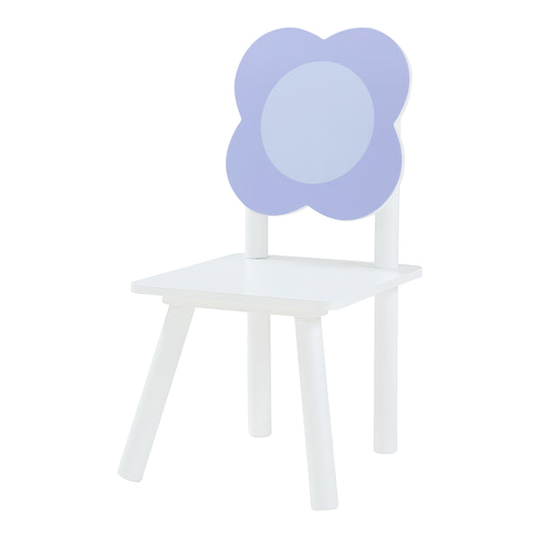 Groupe de sièges pour enfants Simrishamn avec design floral Blanc/Lilas [en.casa]