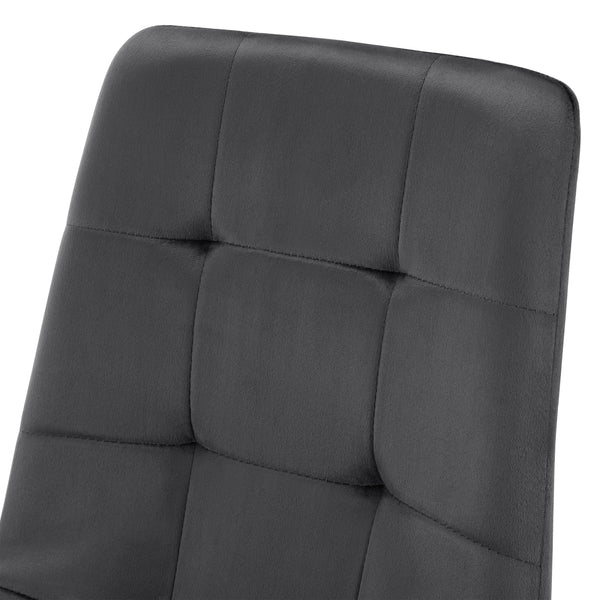 Chaise de salle à manger Lexnitz lot de 4 Pieds de chaise carrés Gris foncé [en.casa]