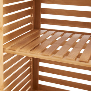 Armoire haute Boksereys 180x35x35 cm Bambou [en.casa]