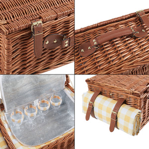 Panier de pique-nique pour 4 personnes Brindisi marron casa.pro