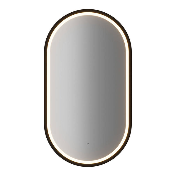 Meuble-lavabo Skelbolu 50x57x39 cm Miroir LED Aspect chêne [en.casa]
