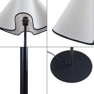 Lampadaire Ashton 153cm Noir/Blanc [lux.pro]